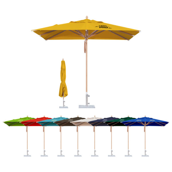 Wind-resistant Square Stock Colour Outdoor Umbrella. PC-POS187