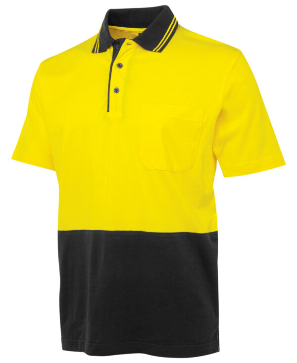 Hi Vis S/S Cotton Polo JB-6CPHV - Image 2