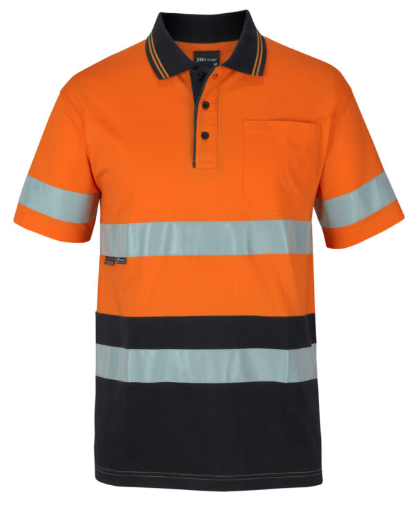 Hi Vis (D+N) S/S Cotton Polo JB-6DCPS - Image 7