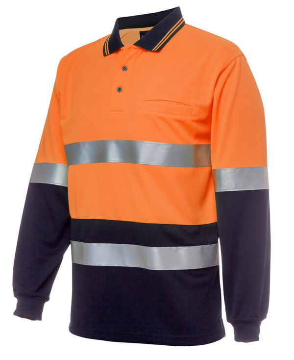 Hi Vis L/S (D+N) Cotton Back Polo JB-6HMCB - Image 5