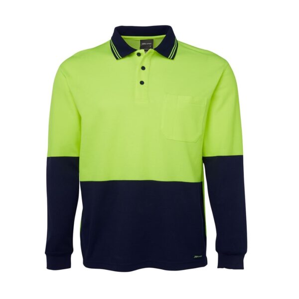 Hi Vis L/S Cotton Back Polo JB-6HPL