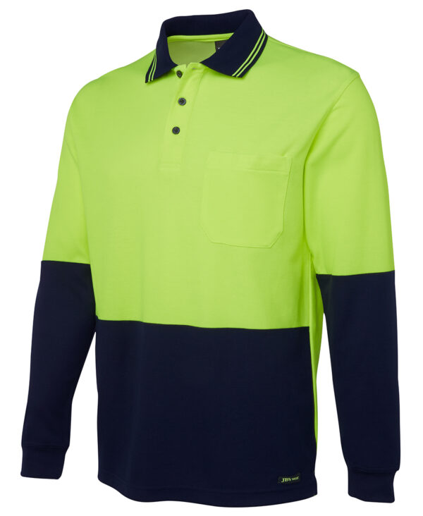 Hi Vis L/S Cotton Back Polo JB-6HPL - Image 6