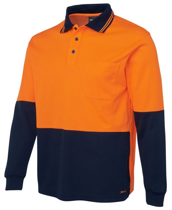 Hi Vis L/S Cotton Back Polo JB-6HPL - Image 4