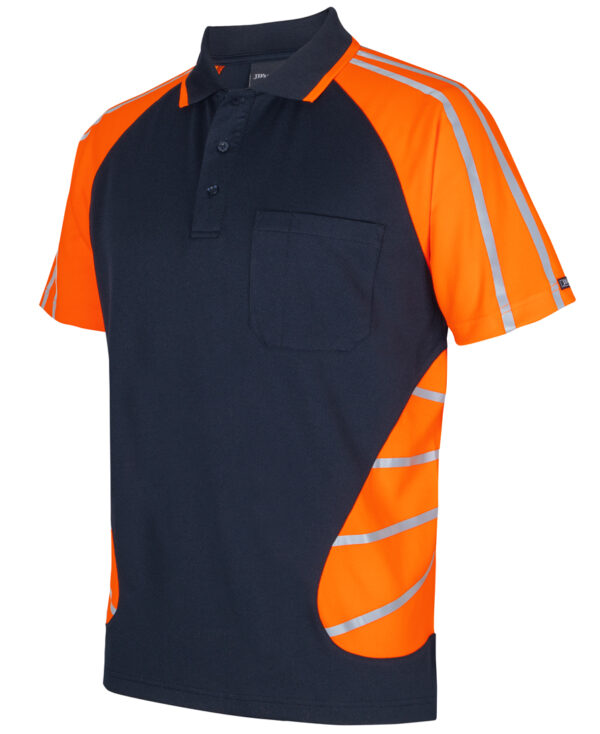 Hi Vis Street Spider Polo W/ Reflective Stripe JB-6HSSR - Image 6