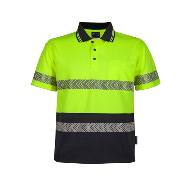 Hi Vis Short Sleeve Polo with Segmented Reflective Tape JB-6HSST