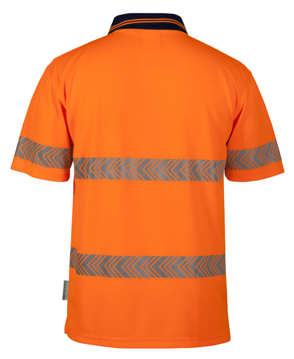 Hi Vis Short Sleeve Polo with Segmented Reflective Tape JB-6HSST - Image 6