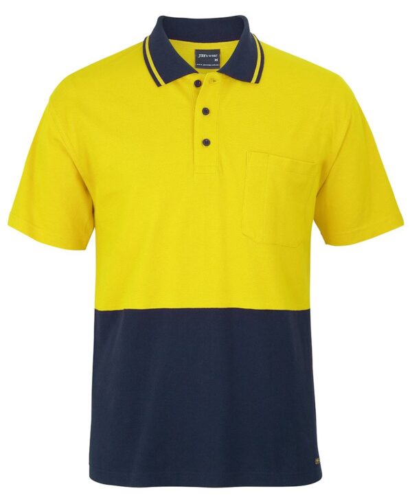 Hi Vis S/S Cotton Pique Trad Polo JB-6HVQS - Image 4