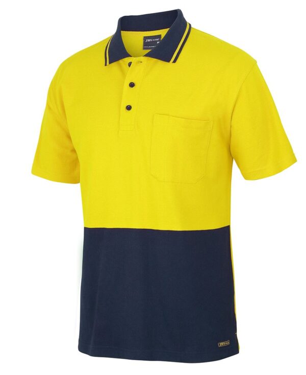 Hi Vis S/S Cotton Pique Trad Polo JB-6HVQS - Image 5