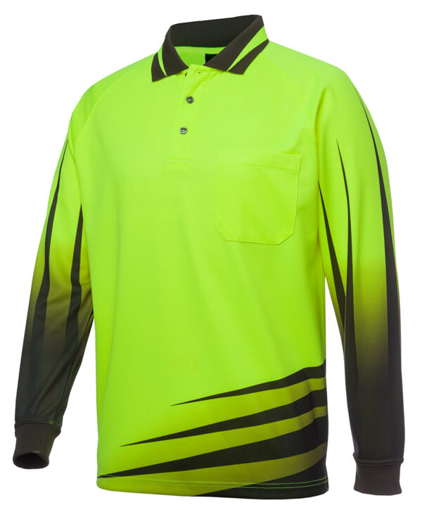 Hi-Vis 4602.1 Long Sleeve Rippa Polo JB-6HVRL - Image 2