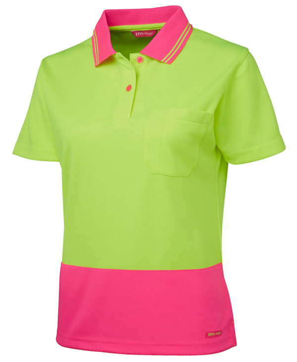 Ladies Hi VIS S/S Comfort Polo JB-6LHCP - Image 2