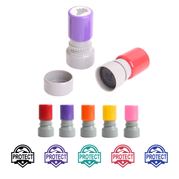 Coloured Round Stamp. PC-PCS115