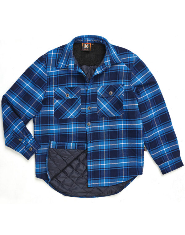 UNISEX QUILTED FLANNEL SHIRT-STYLE JACKET SH-WT07 - Image 11