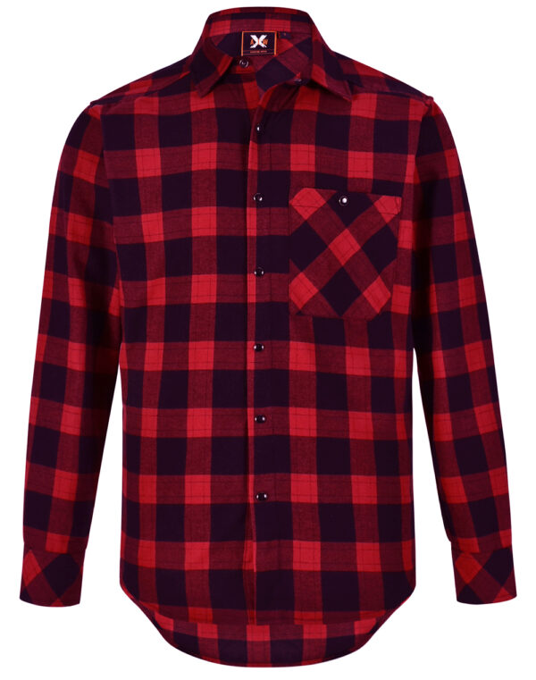 UNISEX CLASSIC FLANNEL PLAID LS SHIRT SH-WT11 - Image 21