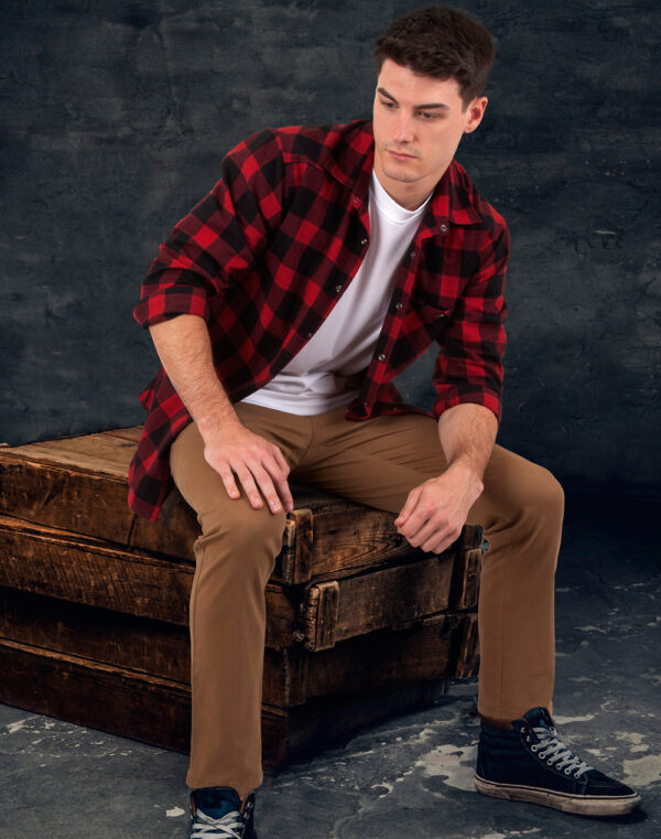 UNISEX CLASSIC FLANNEL PLAID LS SHIRT SH-WT11 - Image 19