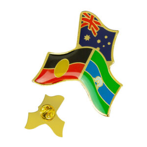 Indigenous Tri Flag Lapel Pins. PF-ITF